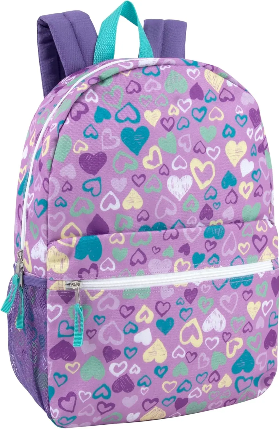17 Inch Backpack with Side Pockets for Girls for School, Travel, Hiking, Camping