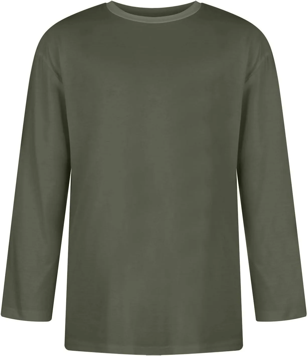 3/4 Sleeve Shirt for Men Casual Crew Neck Baseball T-Shirts Solid Color Loose Fit Tees Three Quarter Sleeve T Shirts