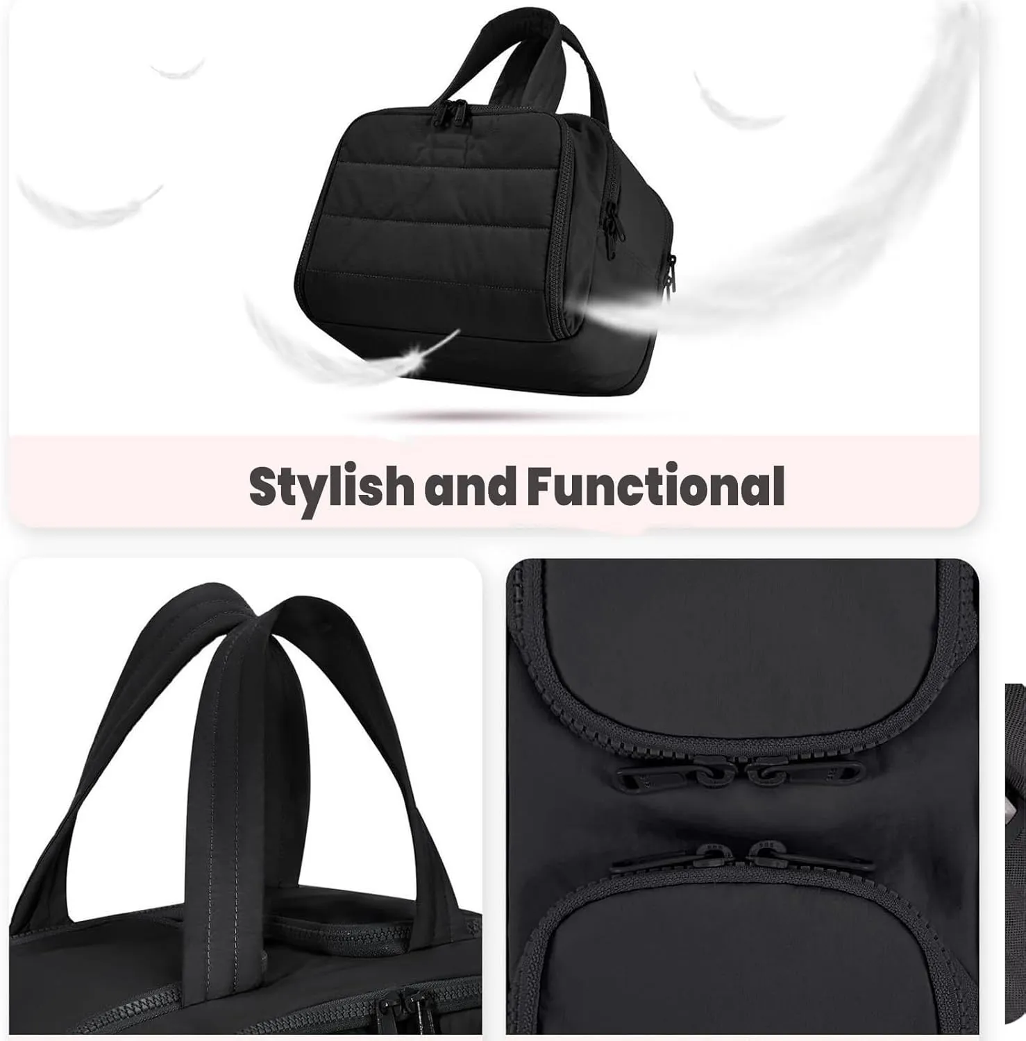 4-In-1 Puffy Multi-Functional Toiletry Bag, Travel Toiletry Bag For Women, Large-Capacity Travel Hanging Organizer for Toiletries & Beauty Essentials (Off-white)