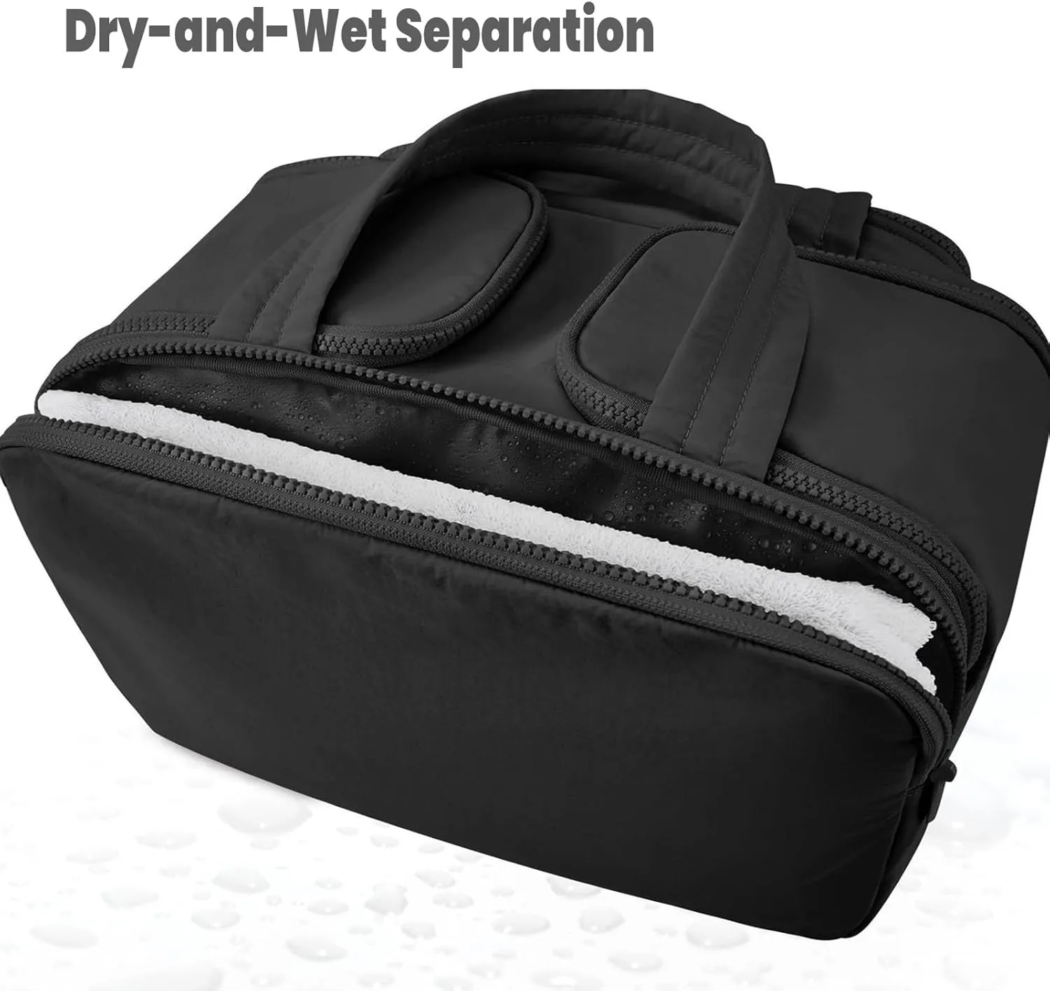 4-In-1 Puffy Multi-Functional Toiletry Bag, Travel Toiletry Bag For Women, Large-Capacity Travel Hanging Organizer for Toiletries & Beauty Essentials (Off-white)