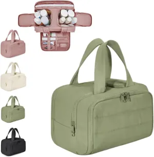 4-In-1 Puffy Multi-Functional Toiletry BagLightweight Hanging Travel Toiletry Bag, Large Capacity Wide-Open Travel Cosmetic Bag With 4 Compartments And Handle (Color-2)