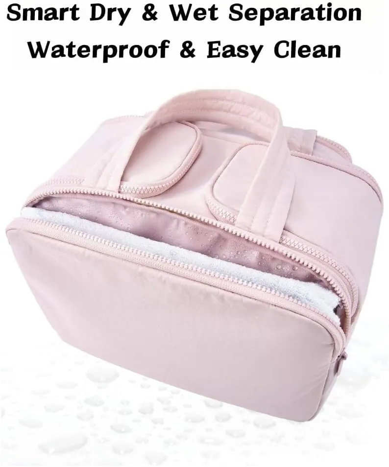 4-In-1 Puffy Multi-Functional Toiletry BagLightweight Hanging Travel Toiletry Bag, Large Capacity Wide-Open Travel Cosmetic Bag With 4 Compartments And Handle (Color-2)