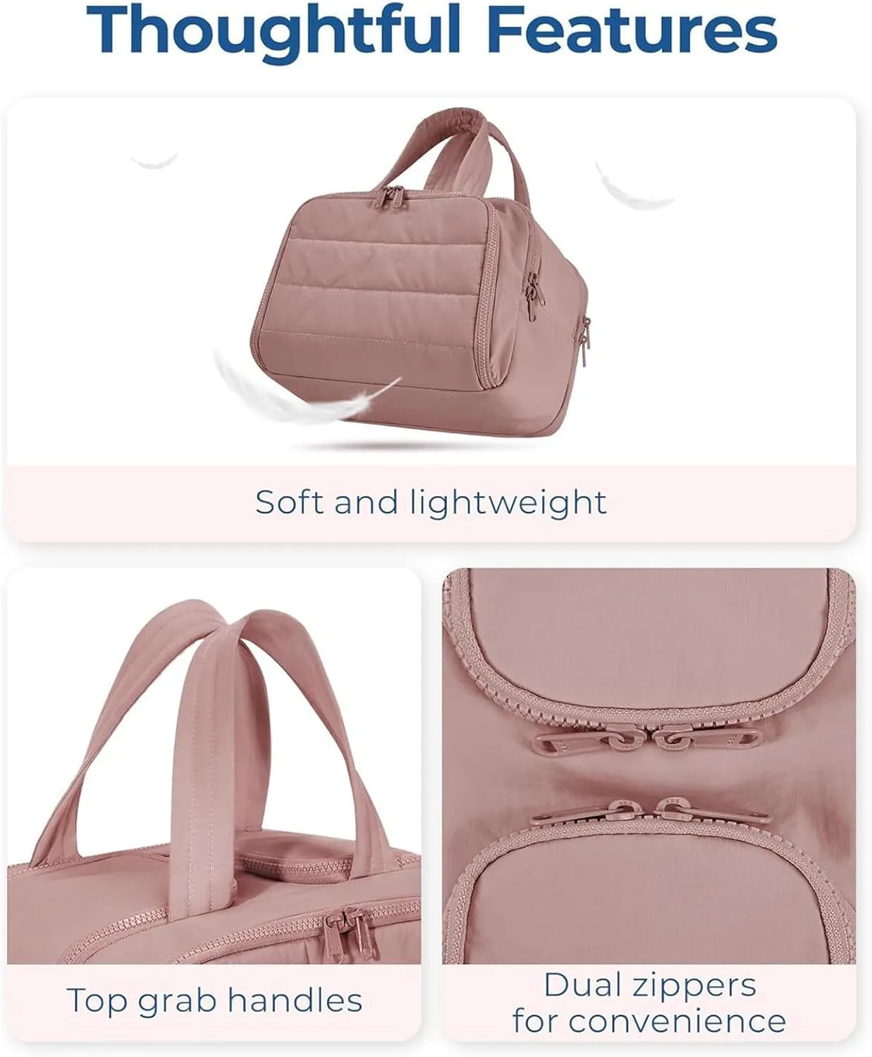 4-In-1 Puffy Multi-Functional Toiletry BagLightweight Hanging Travel Toiletry Bag, Large Capacity Wide-Open Travel Cosmetic Bag With 4 Compartments And Handle (Color-2)