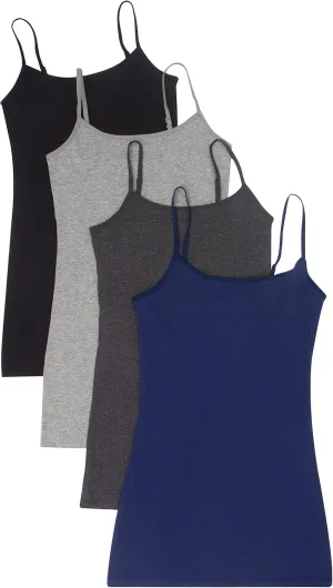 4 Pack Active Basic Women's Basic Tank Tops