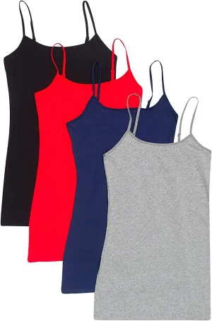 4 Pack Active Basic Women's Basic Tank Tops