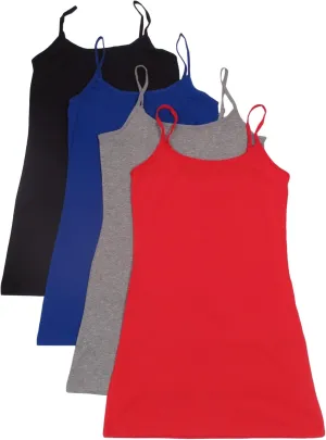 4 Pack Active Basic Women's Basic Tank Tops