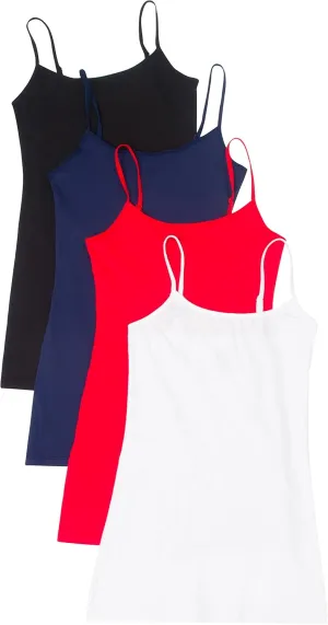 4 Pack Active Basic Women's Basic Tank Tops