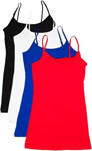 4 Pack Active Basic Women's Basic Tank Tops