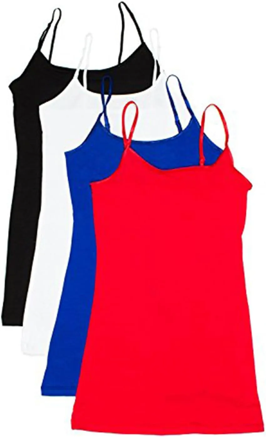 4 Pack Active Basic Women's Basic Tank Tops