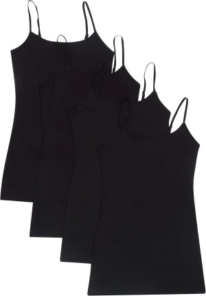 4 Pack Active Basic Women's Basic Tank Tops