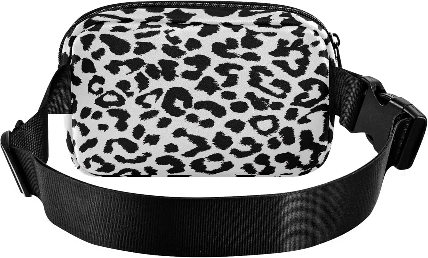 Abstract Black White Animal Waterproof Fanny Packs Women Hip Pack Belt Pouch Funky Waist Bag for Women