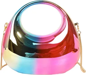 Acrylic Clutch Purse for Women Y2k Party Evening Bag Fashion Underarm Bag Round Shoulder Bag Prom Wedding Handbagbag1902OWOISS