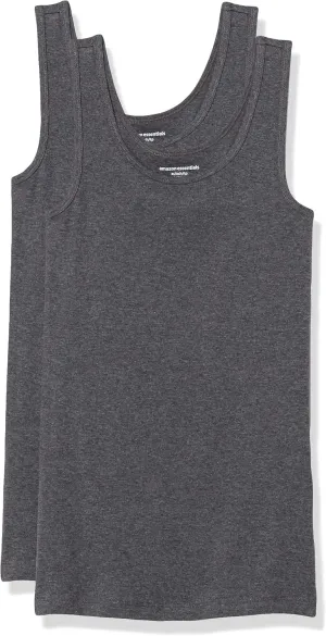 Amazon Essentials Women's Slim-Fit Tank, Pack of 2