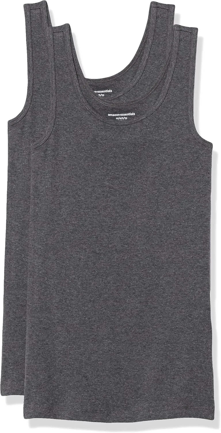 Amazon Essentials Women's Slim-Fit Tank, Pack of 2