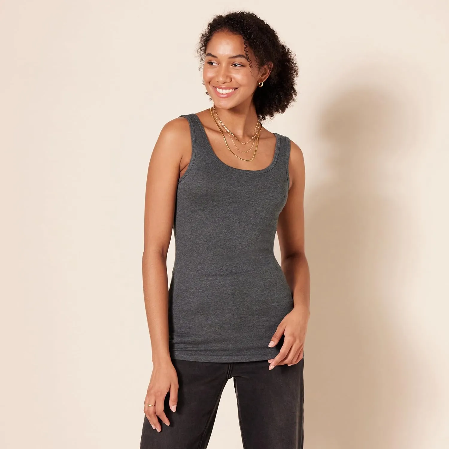 Amazon Essentials Women's Slim-Fit Tank, Pack of 2