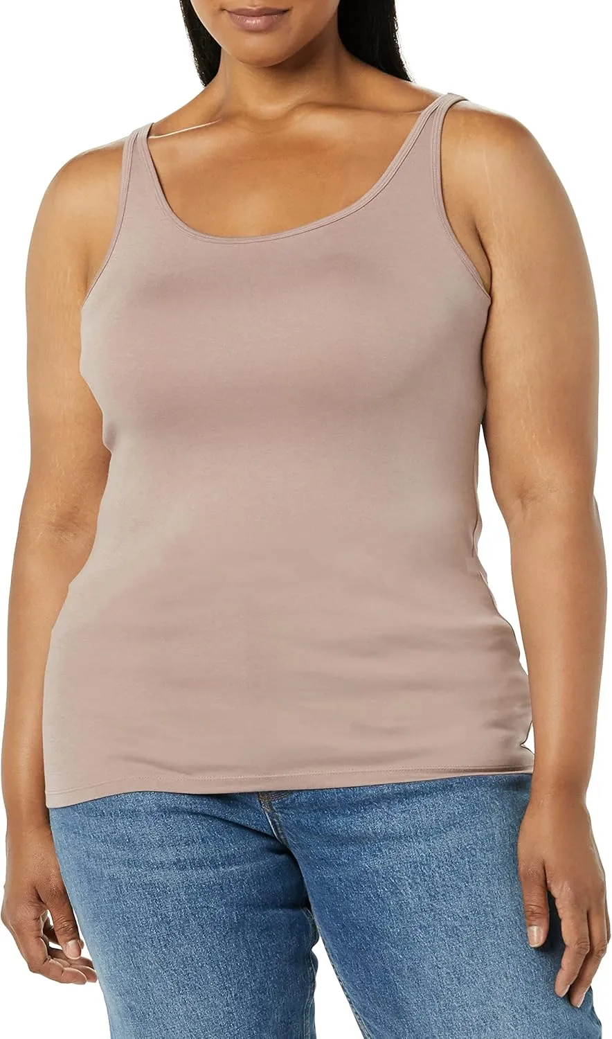 Amazon Essentials Women's Slim-Fit Thin Strap Tank Top, Pack of 2