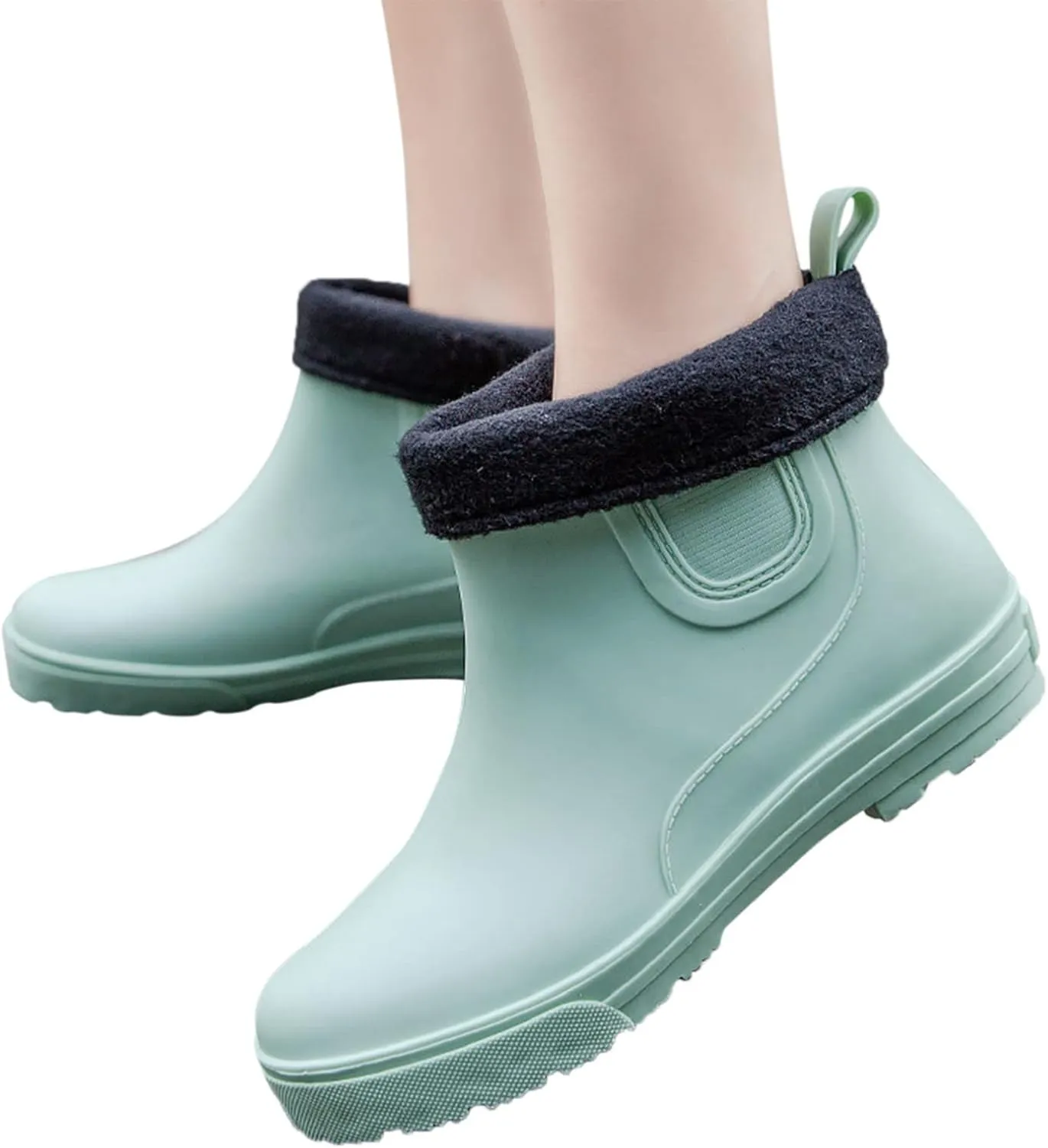 Ankle Boots for Women Waterproof Rain Boots for Women Non Slip With Cotton Inside Rain Boots Outdoor Rubber Shoes