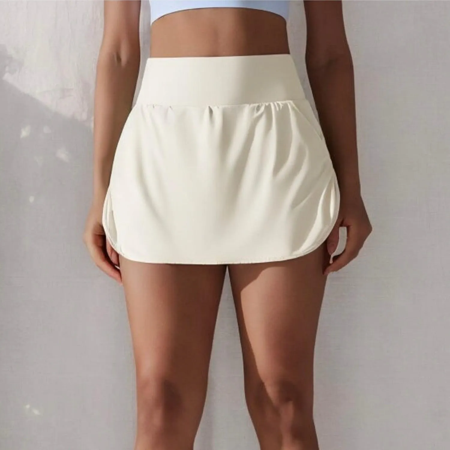 Anna-Kaci Women's High Waist Athletic Skort with Built-in Shorts and Side Pockets