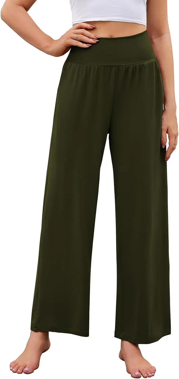 Arolina Wide Leg Yoga Pants for Women 2025 Casual Loose Sweatpants High Waisted Comfy Lounge Pajama Palazzo with Pockets