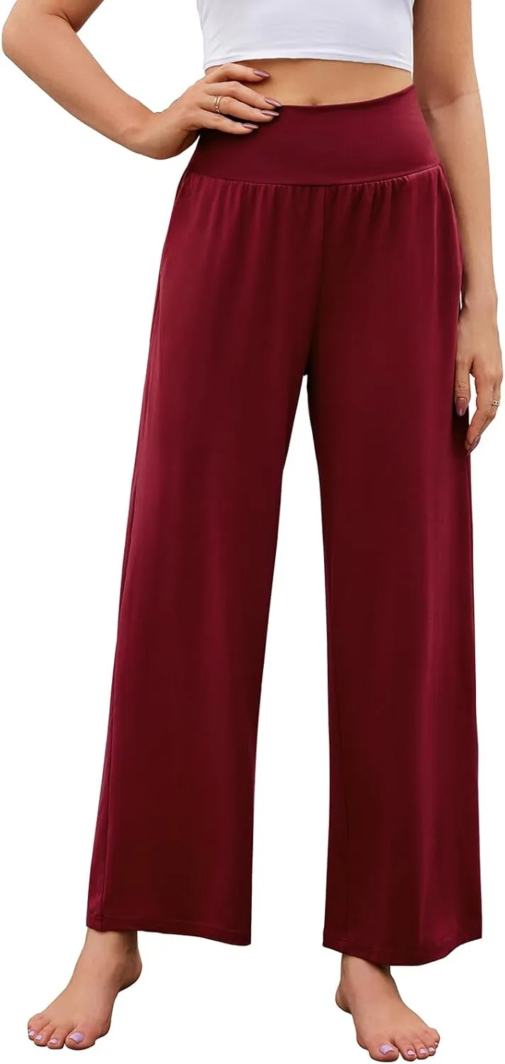 Arolina Wide Leg Yoga Pants for Women 2025 Casual Loose Sweatpants High Waisted Comfy Lounge Pajama Palazzo with Pockets