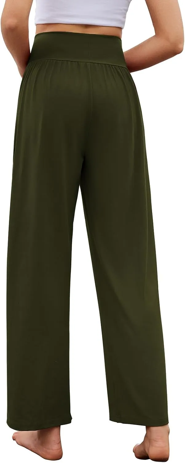 Arolina Wide Leg Yoga Pants for Women 2025 Casual Loose Sweatpants High Waisted Comfy Lounge Pajama Palazzo with Pockets