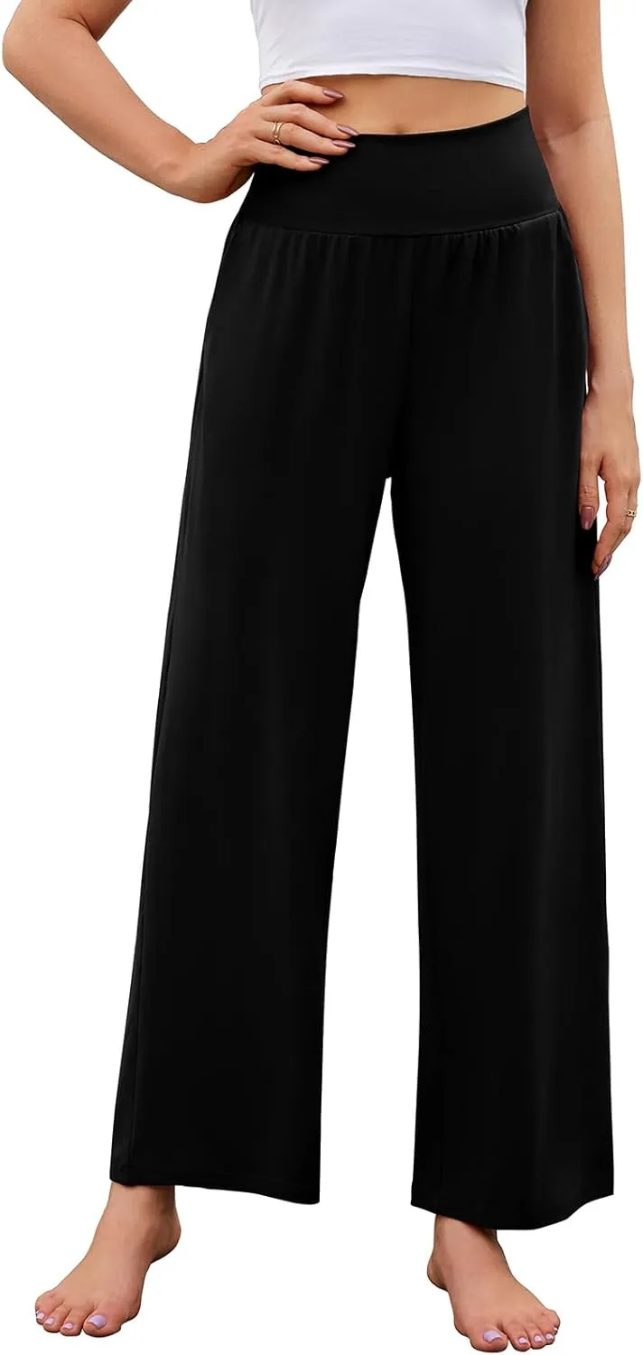 Arolina Wide Leg Yoga Pants for Women 2025 Casual Loose Sweatpants High Waisted Comfy Lounge Pajama Palazzo with Pockets