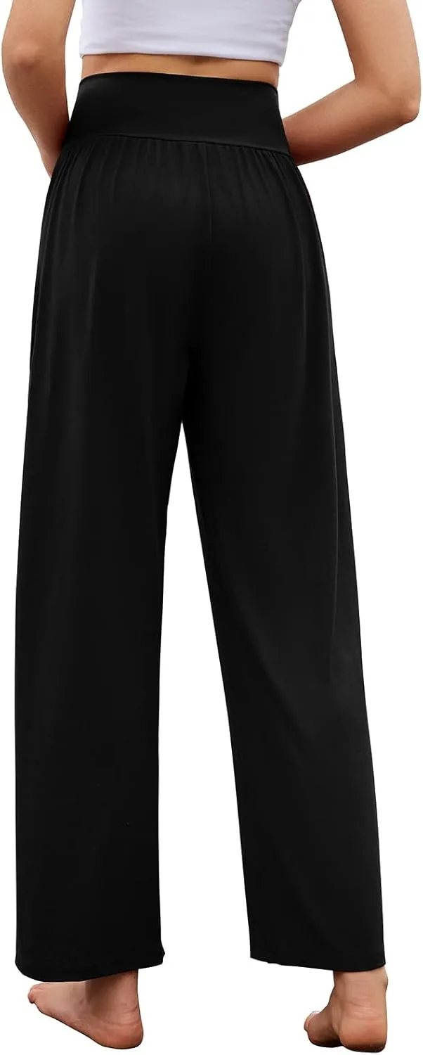Arolina Wide Leg Yoga Pants for Women 2025 Casual Loose Sweatpants High Waisted Comfy Lounge Pajama Palazzo with Pockets