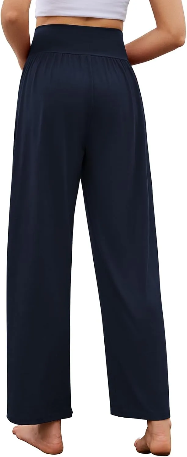 Arolina Wide Leg Yoga Pants for Women 2025 Casual Loose Sweatpants High Waisted Comfy Lounge Pajama Palazzo with Pockets