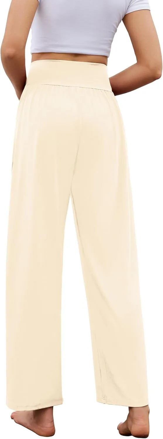 Arolina Wide Leg Yoga Pants for Women 2025 Casual Loose Sweatpants High Waisted Comfy Lounge Pajama Palazzo with Pockets