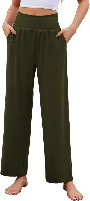 Arolina Wide Leg Yoga Pants for Women 2025 Casual Loose Sweatpants High Waisted Comfy Lounge Pajama Palazzo with Pockets