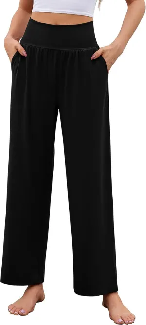 Arolina Wide Leg Yoga Pants for Women 2025 Casual Loose Sweatpants High Waisted Comfy Lounge Pajama Palazzo with Pockets