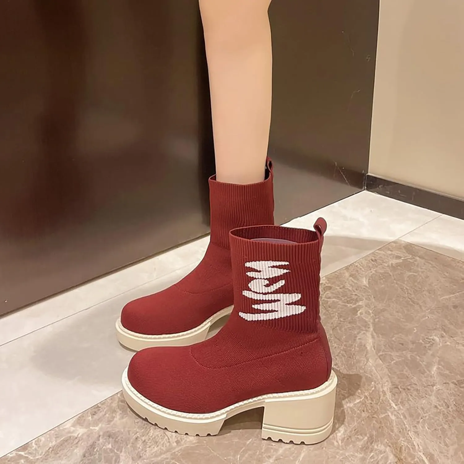 Boots Women Wide Ankle Boots for Women Gold Booties for Women Black Heels for Women Chunky Heel Womens Booties and Ankle Boots Leather Low Heel Ankle Boot