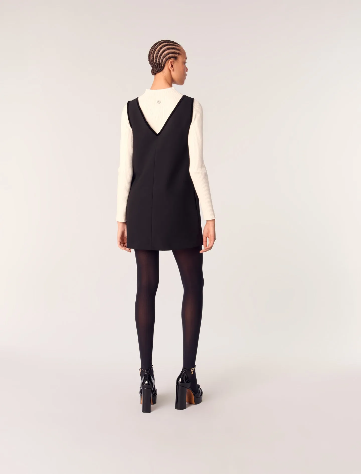 Bow-embellished mini dress