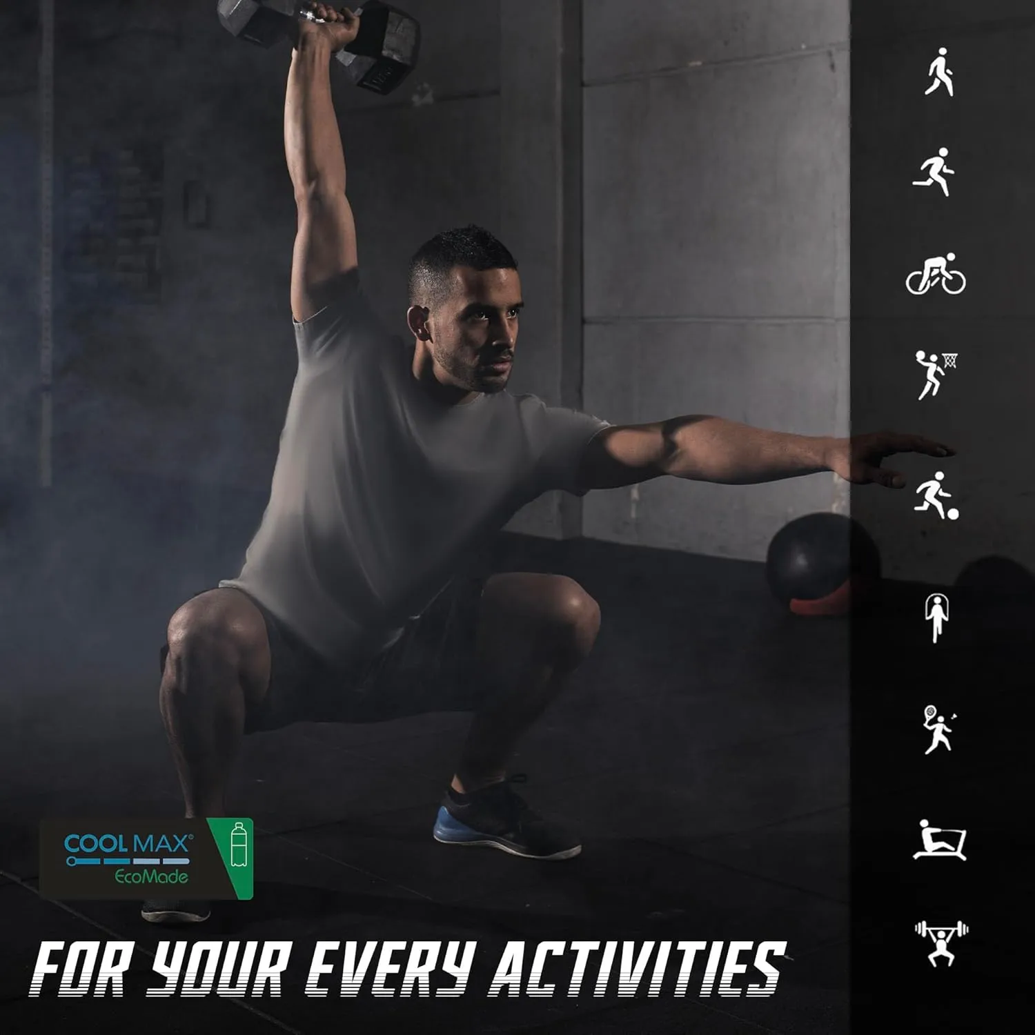 BRISIRA Coolmax Cooling Workout Shirts for Men Quick Dry Fit Moisture Wicking Gym Tshirts Athletic Active Short Sleeve Tees