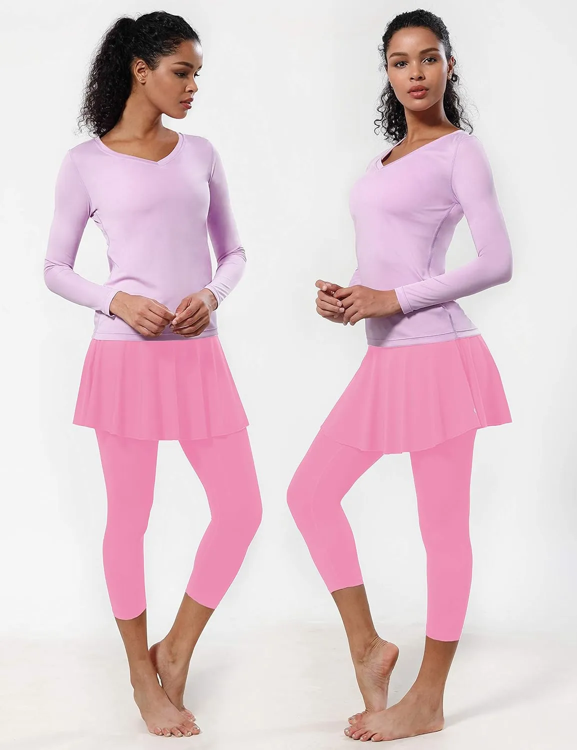 BUBBLELIME 19"/26" XXS-XL Women's UPF 50  Adjustable Running Skort with Leggings Pockets Active Sport Golf Tennis Skirt