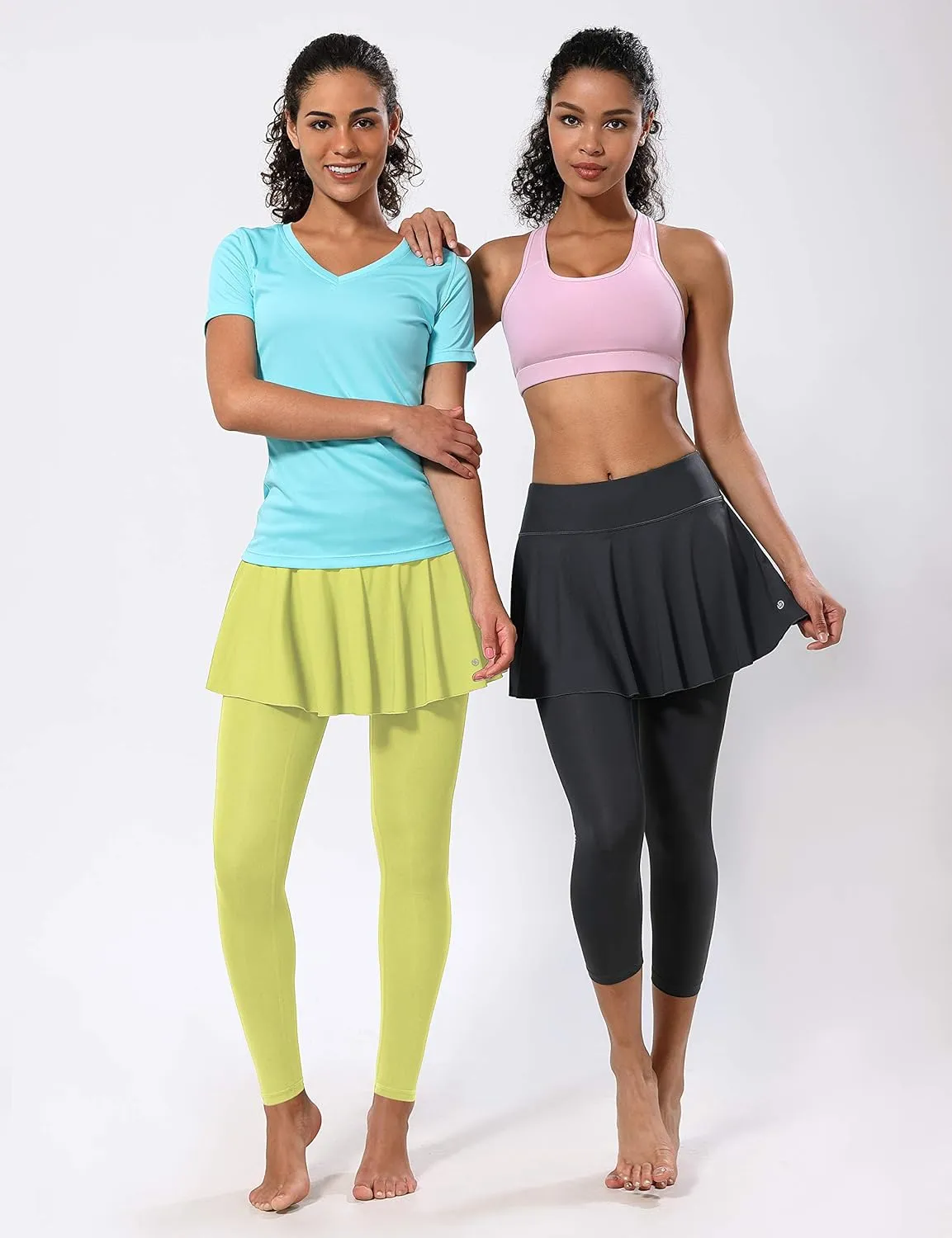 BUBBLELIME 19"/26" XXS-XL Women's UPF 50  Adjustable Running Skort with Leggings Pockets Active Sport Golf Tennis Skirt