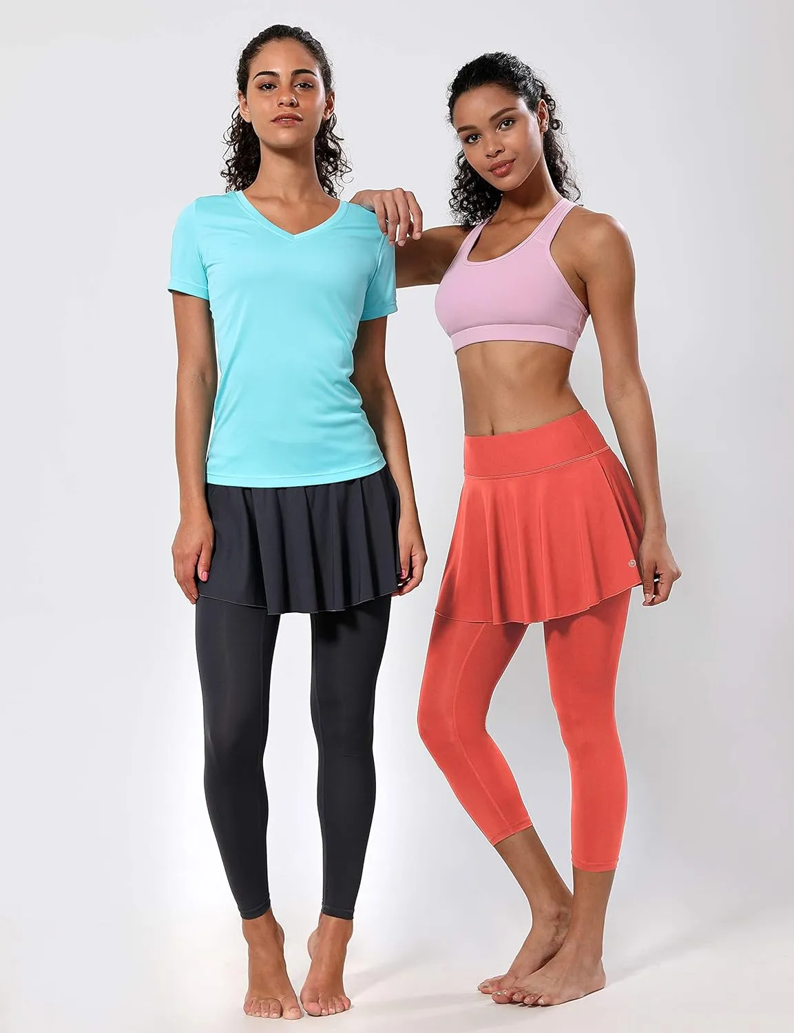 BUBBLELIME 19"/26" XXS-XL Women's UPF 50  Adjustable Running Skort with Leggings Pockets Active Sport Golf Tennis Skirt