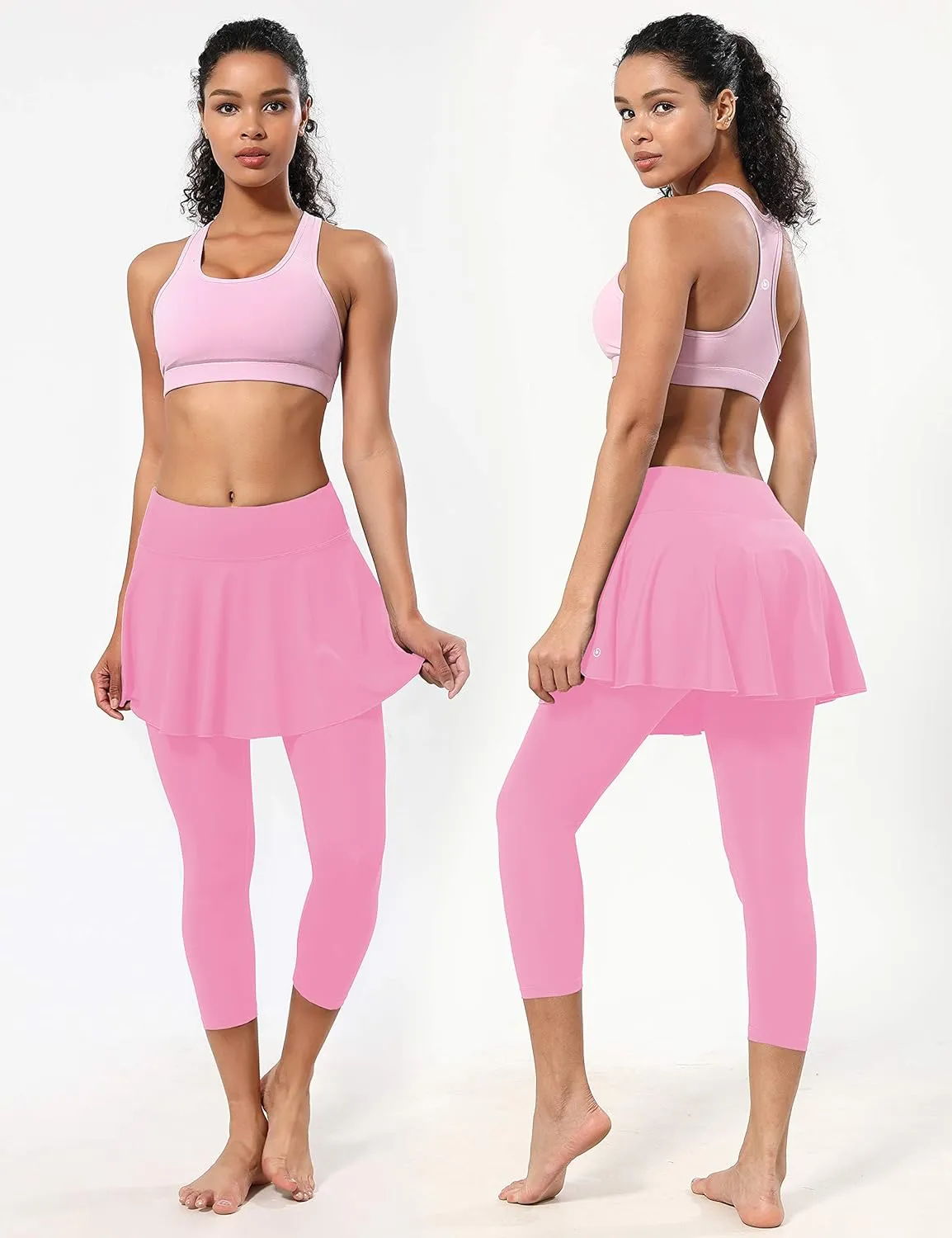 BUBBLELIME 19"/26" XXS-XL Women's UPF 50  Adjustable Running Skort with Leggings Pockets Active Sport Golf Tennis Skirt
