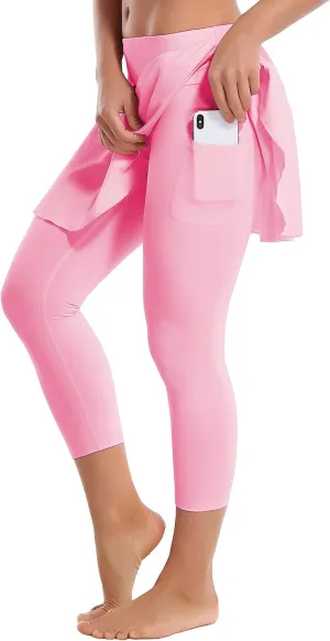 BUBBLELIME 19"/26" XXS-XL Women's UPF 50  Adjustable Running Skort with Leggings Pockets Active Sport Golf Tennis Skirt