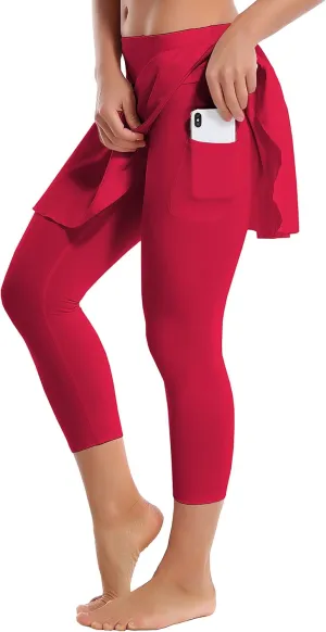 BUBBLELIME 19"/26" XXS-XL Women's UPF 50  Adjustable Running Skort with Leggings Pockets Active Sport Golf Tennis Skirt
