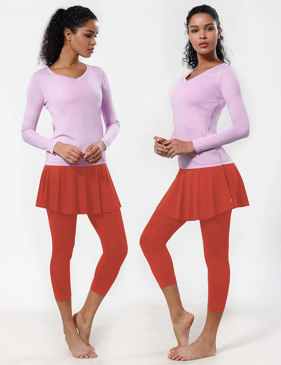 BUBBLELIME 19"/26" XXS-XL Women's UPF 50  Adjustable Running Skort with Leggings Pockets Active Sport Golf Tennis Skirt