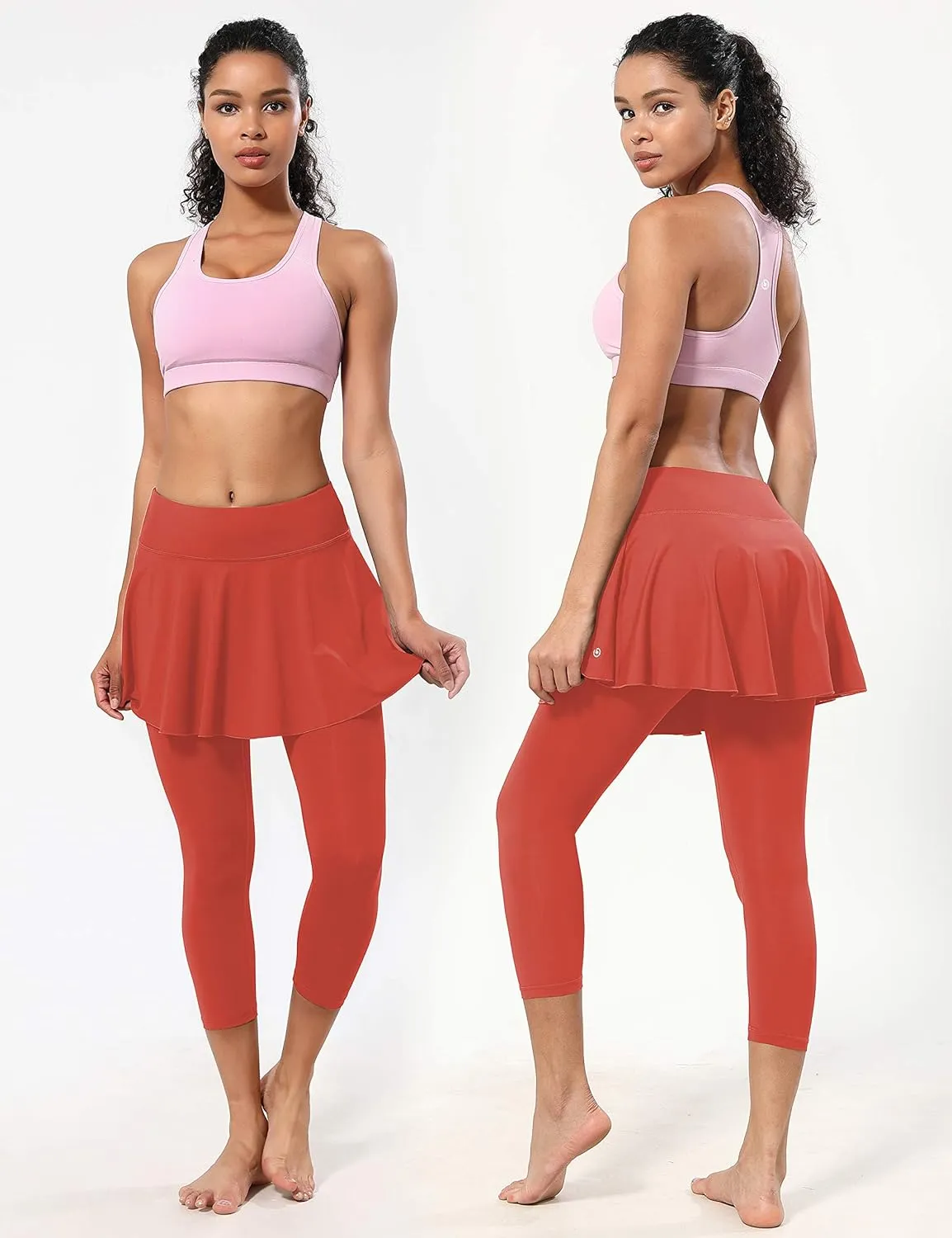 BUBBLELIME 19"/26" XXS-XL Women's UPF 50  Adjustable Running Skort with Leggings Pockets Active Sport Golf Tennis Skirt