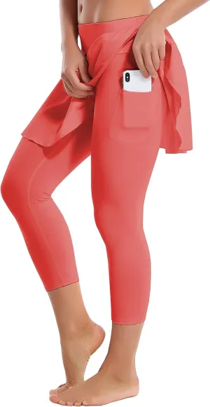 BUBBLELIME 19"/26" XXS-XL Women's UPF 50  Adjustable Running Skort with Leggings Pockets Active Sport Golf Tennis Skirt