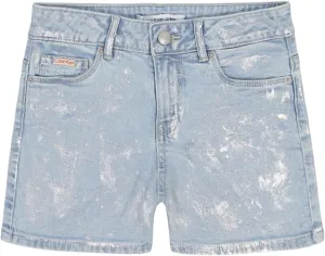 Calvin Klein Girls' Boyfriend Fit Stretch Denim Jean Shorts