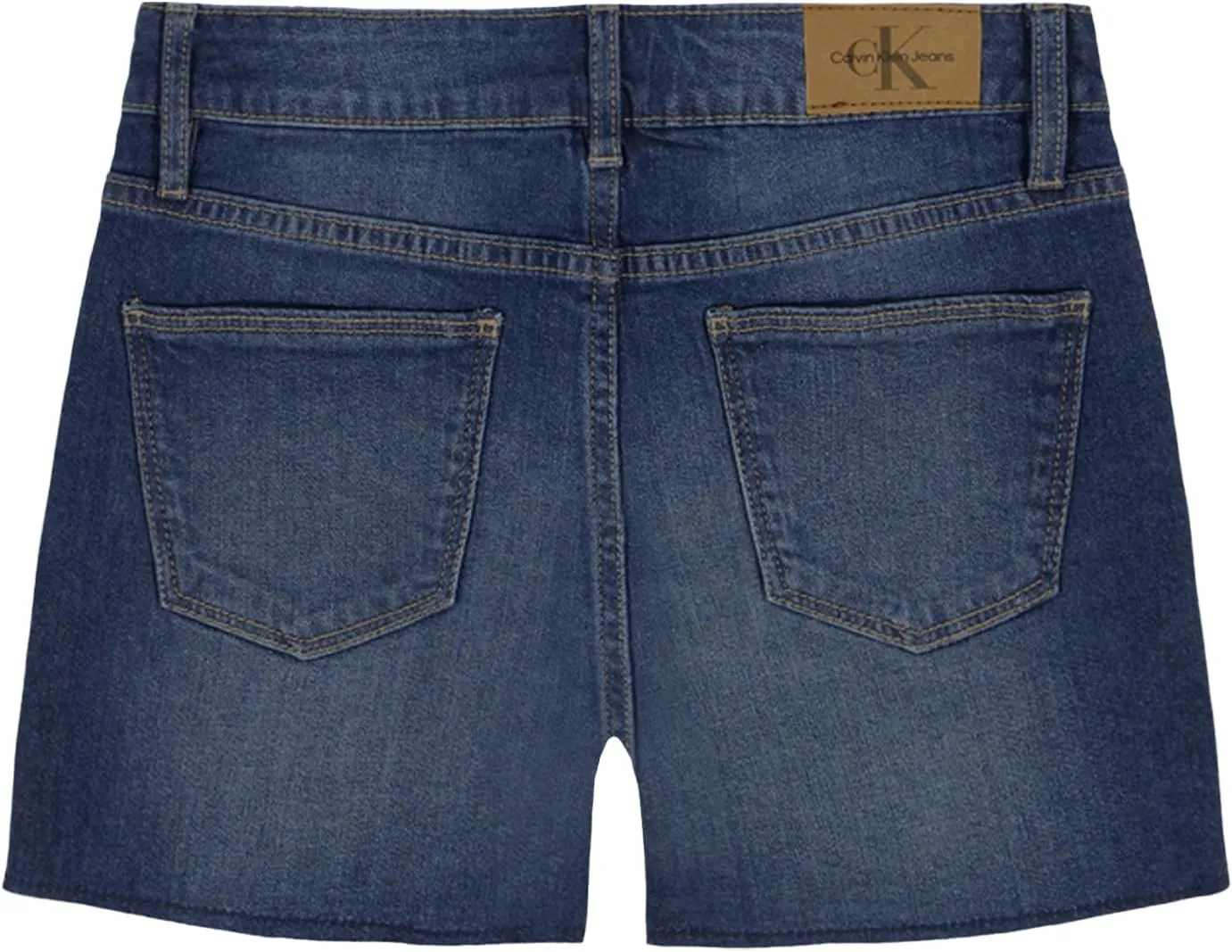 Calvin Klein Girls' Boyfriend Fit Stretch Denim Jean Shorts