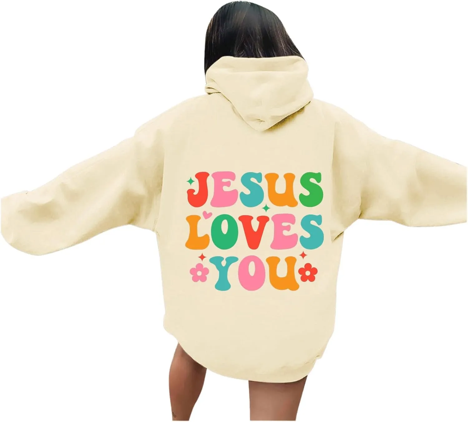 Christian Graphic Hoodies for Teen Girls Fall Fashion 2024 Letter Print Preppy Sweatshirt Long Sleeve Pullover