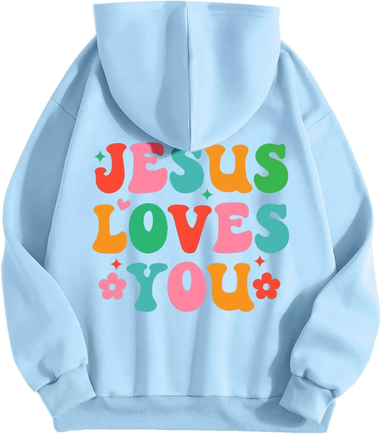 Christian Graphic Hoodies for Teen Girls Fall Fashion 2024 Letter Print Preppy Sweatshirt Long Sleeve Pullover