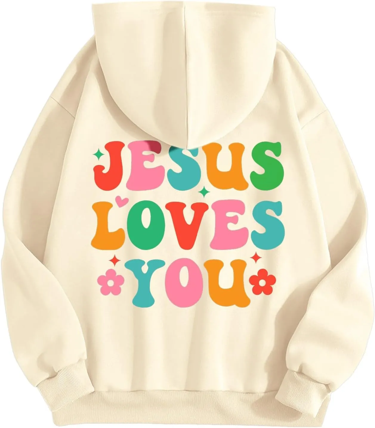 Christian Graphic Hoodies for Teen Girls Fall Fashion 2024 Letter Print Preppy Sweatshirt Long Sleeve Pullover