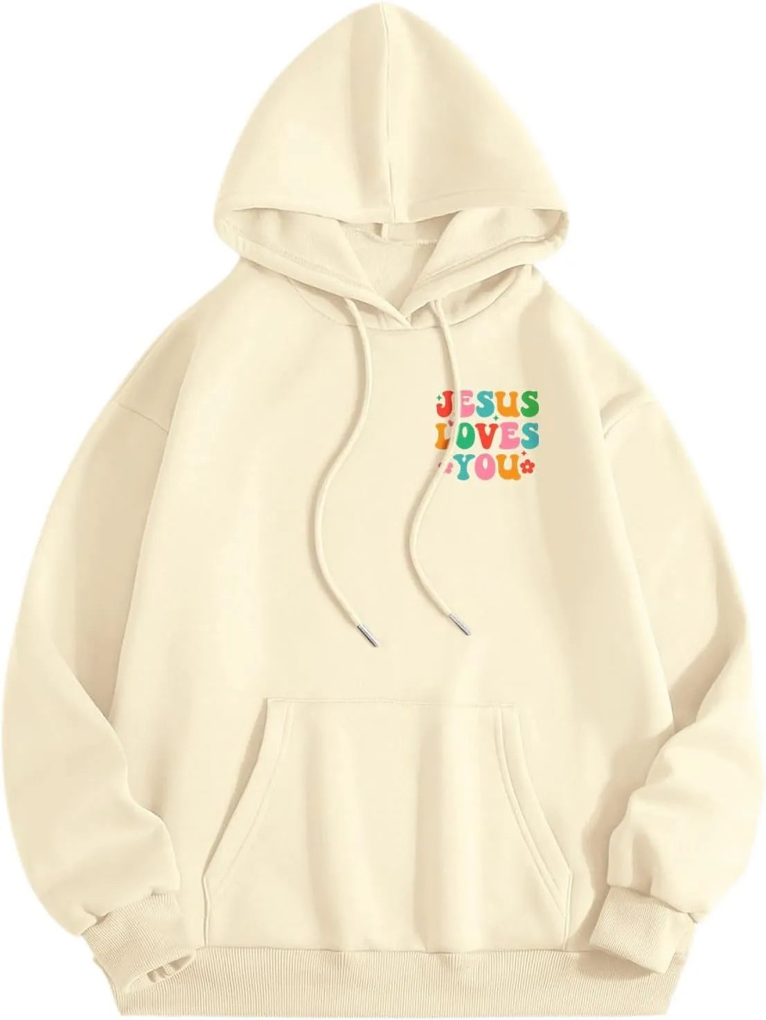 Christian Graphic Hoodies for Teen Girls Fall Fashion 2024 Letter Print Preppy Sweatshirt Long Sleeve Pullover