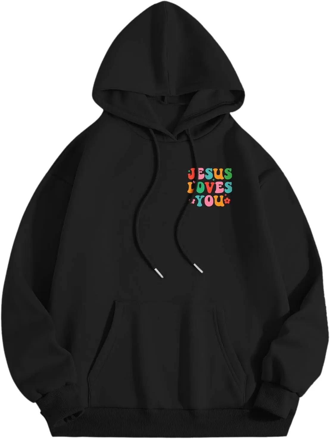 Christian Graphic Hoodies for Teen Girls Fall Fashion 2024 Letter Print Preppy Sweatshirt Long Sleeve Pullover